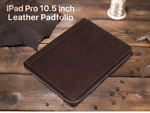 Genuine Cowhide Leather Bag For 10.5" Tablets (Apple, Samsung, Huawei, etc)