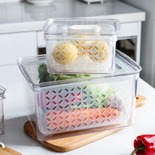 Refrigerator Food Container With Drainer and Lid