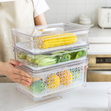 Refrigerator Food Container With Drainer and Lid