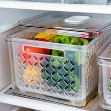 Refrigerator Food Container With Drainer and Lid